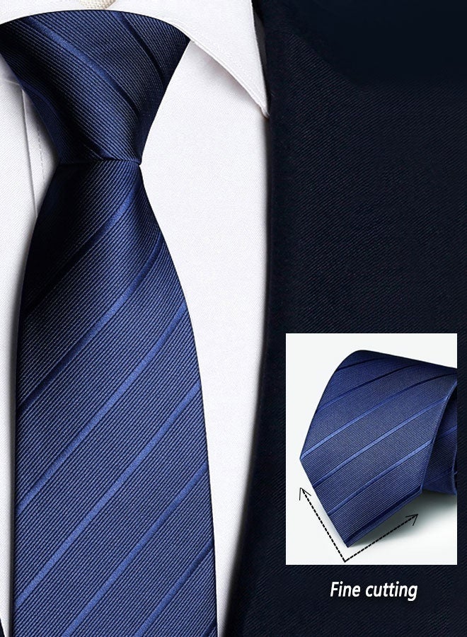 HOOTO 2PCS Zipper Ties Set for Men Adjustable Men's Pretied Neckties Zip Mens Neck Tie - Ties for Shirt and Suit - Modern Style（BLUE） - Image 3